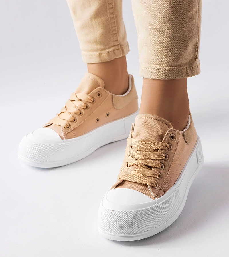 Josseaume béžové tenisky na platformě