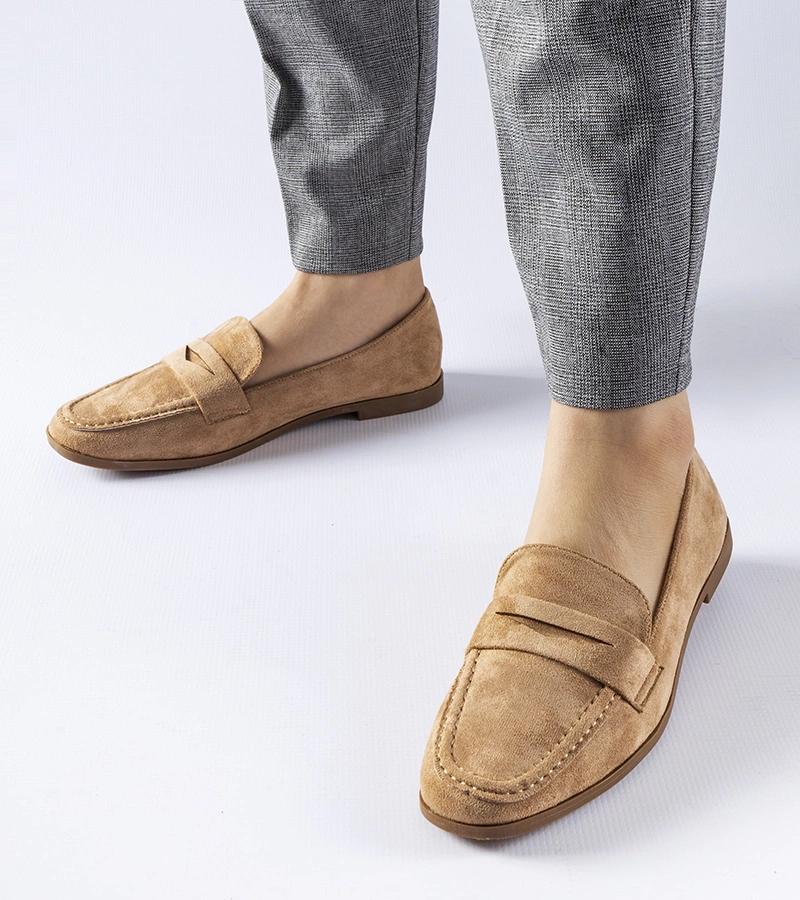 Tmavě béžové mokasíny z ekologického semiše Medford