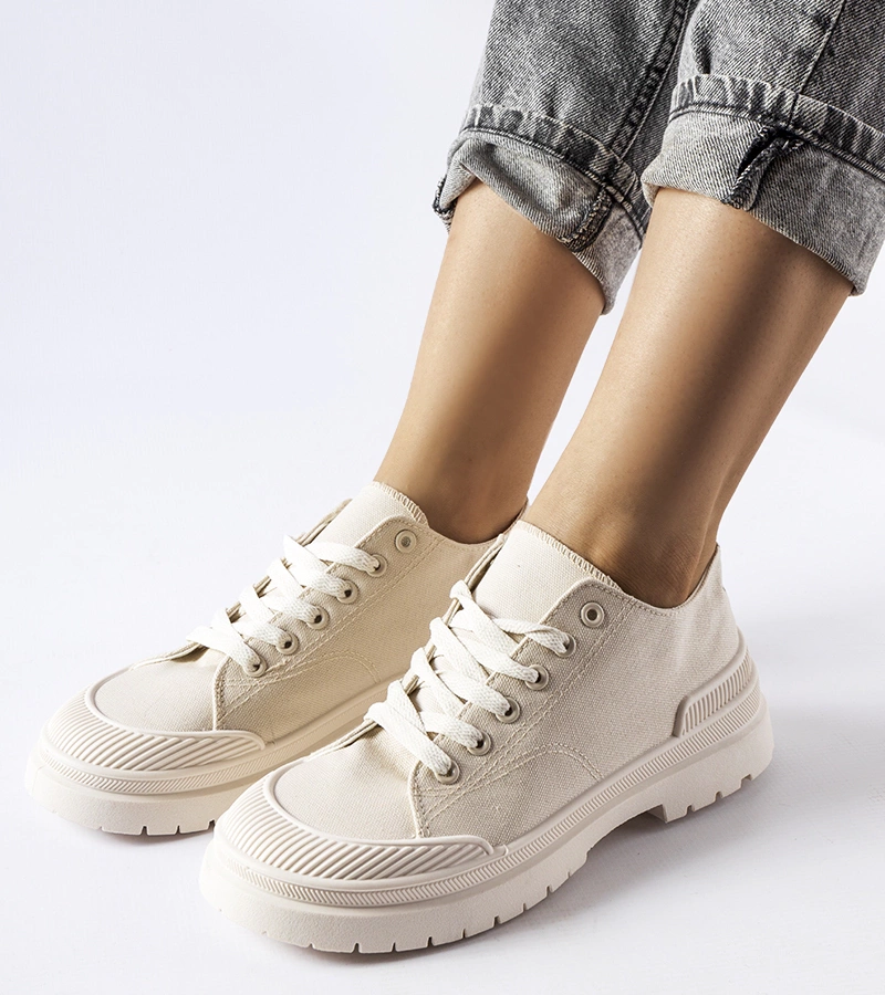 Bežové textilní tenisky Nassar