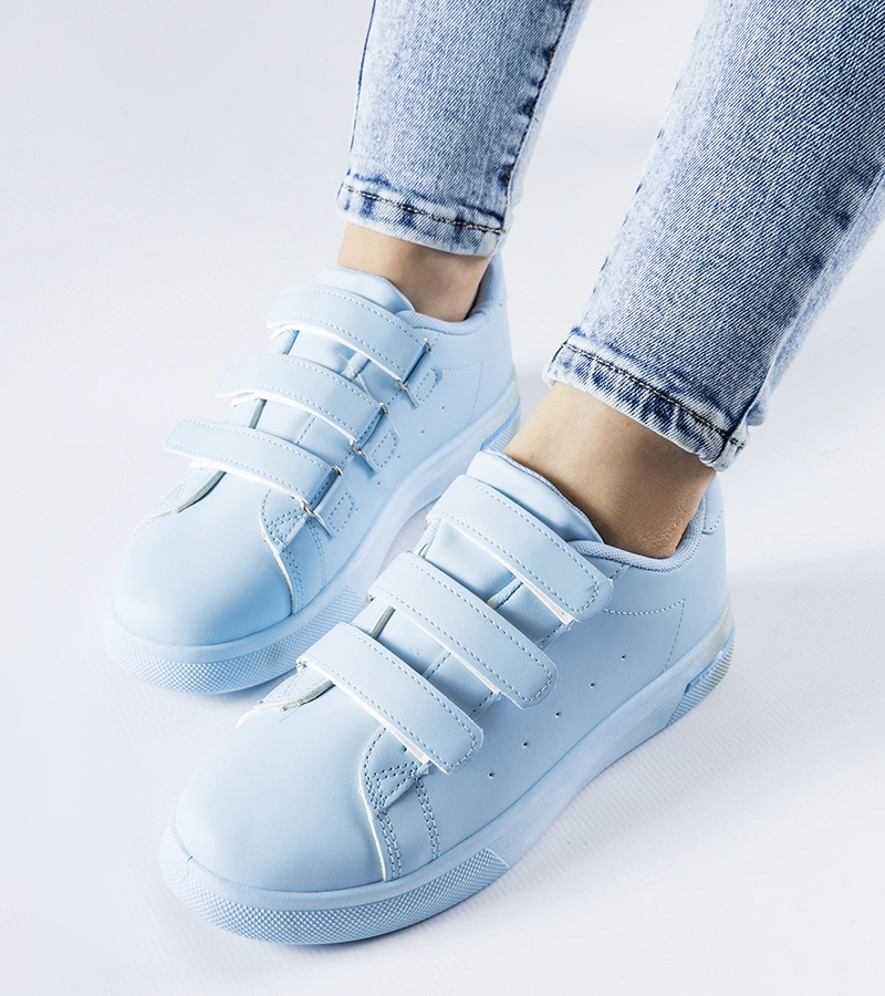 Modré tenisky na suchý zip Paré