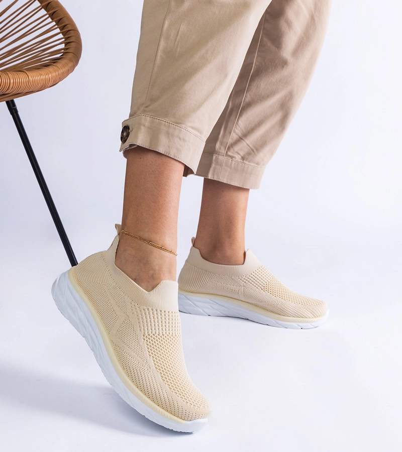 Béžové nazouvací sportovní tenisky Aquilina