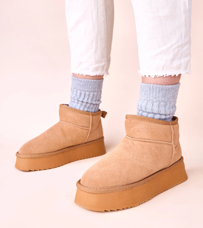 Hnědé sněhule z přírodní semiše Armona