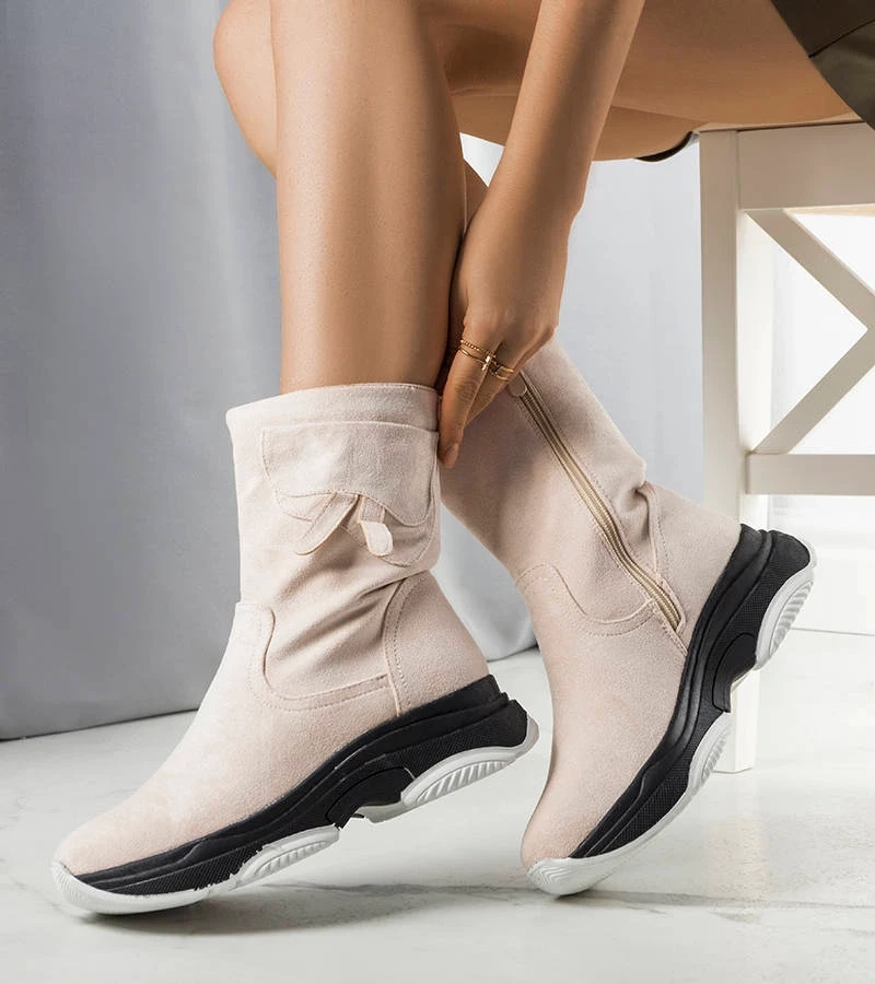 Béžová zateplená boty Destino