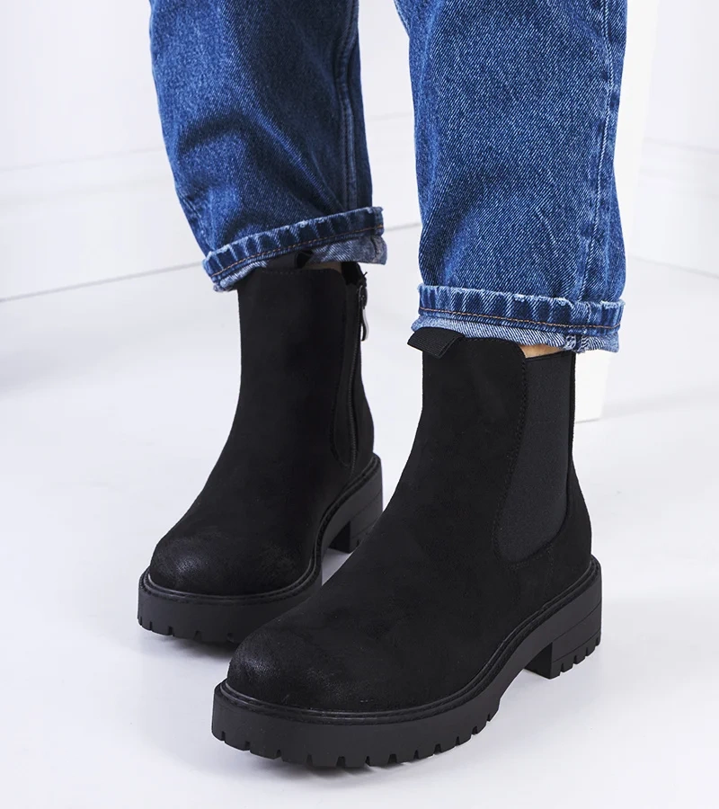 Černý boty eko semiš Ecrin