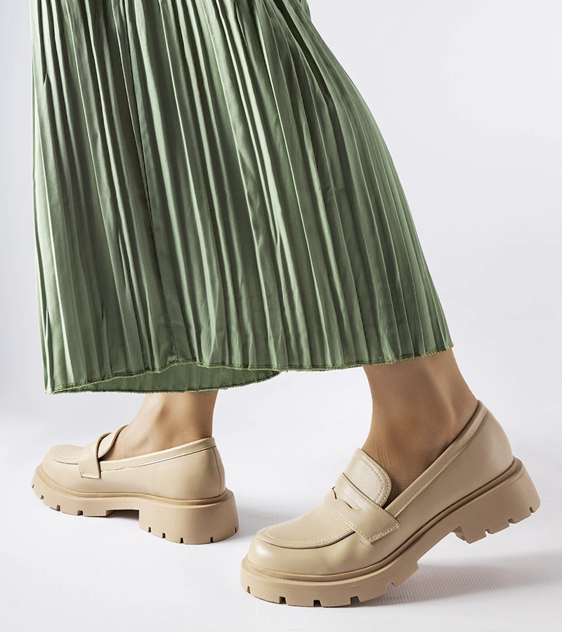 Bežové elegantní mokasíny Puccianiello