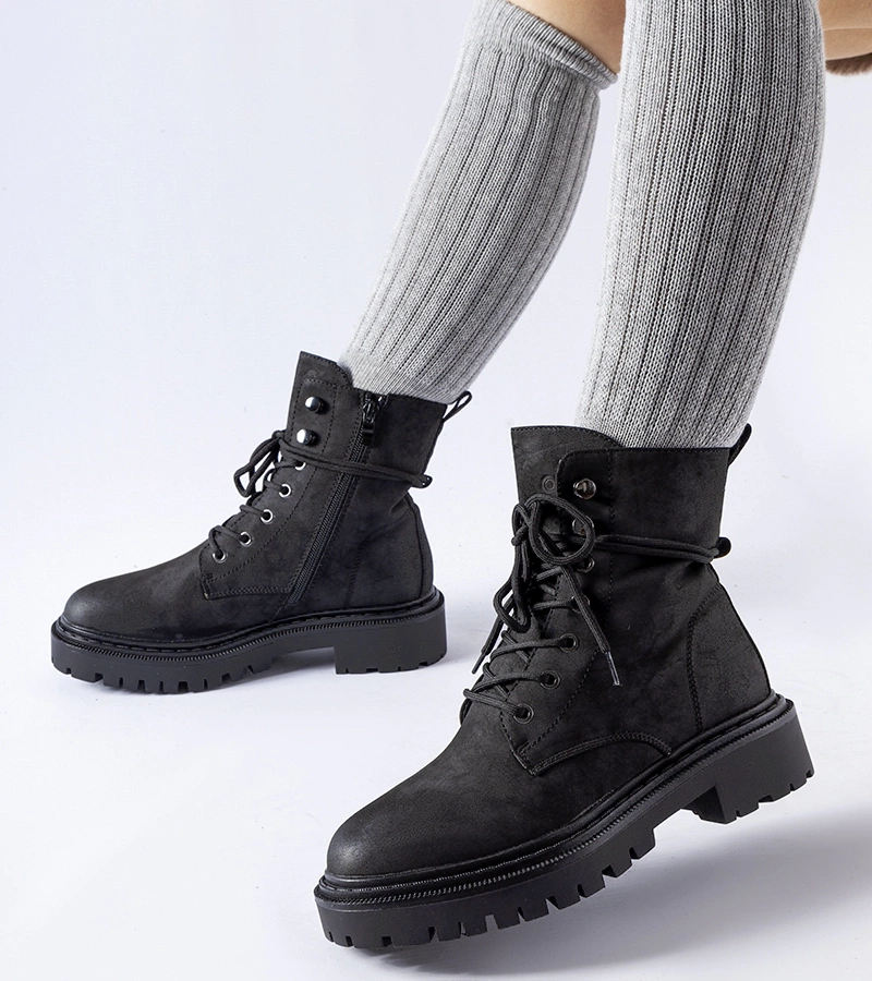 Černé ploché boty s ochranou Brattle