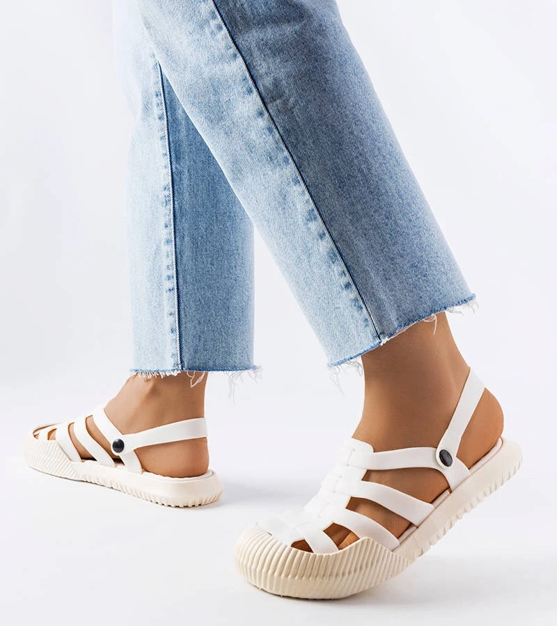 Bílé gumové sandály Canton