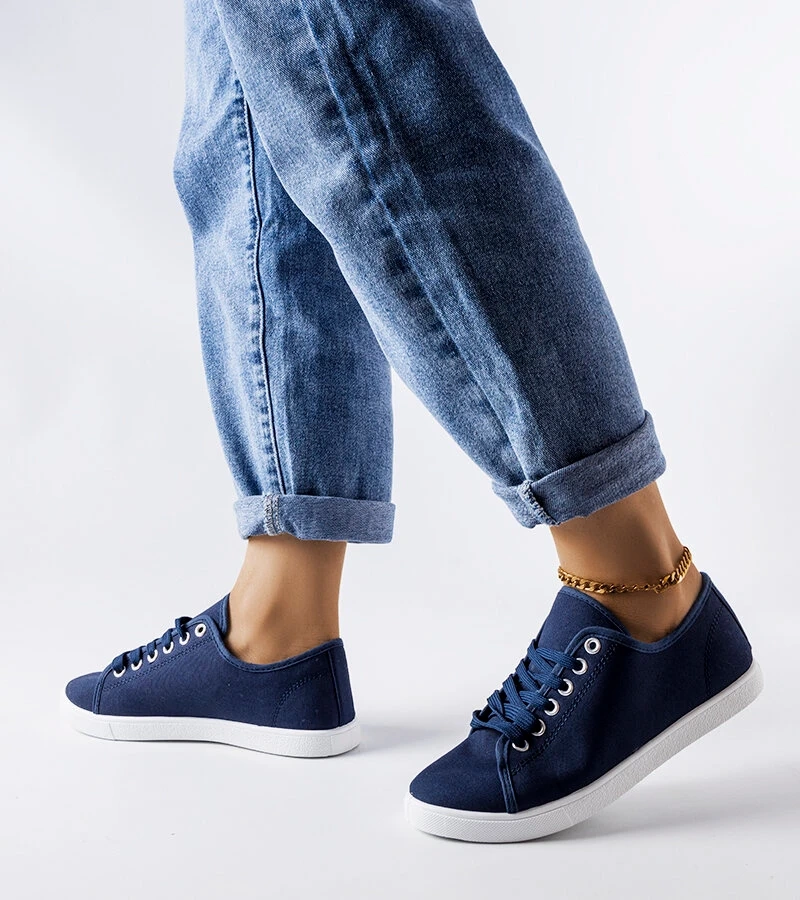 Tmavě modré látkové tenisky Razan