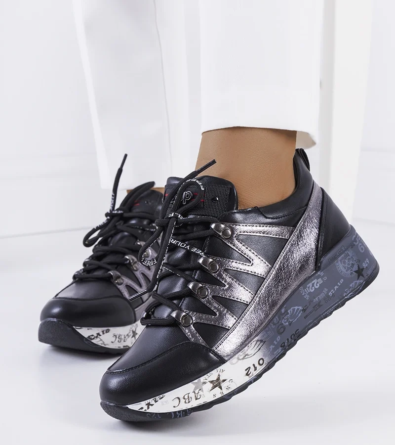 Černé metalické tenisky Ballard