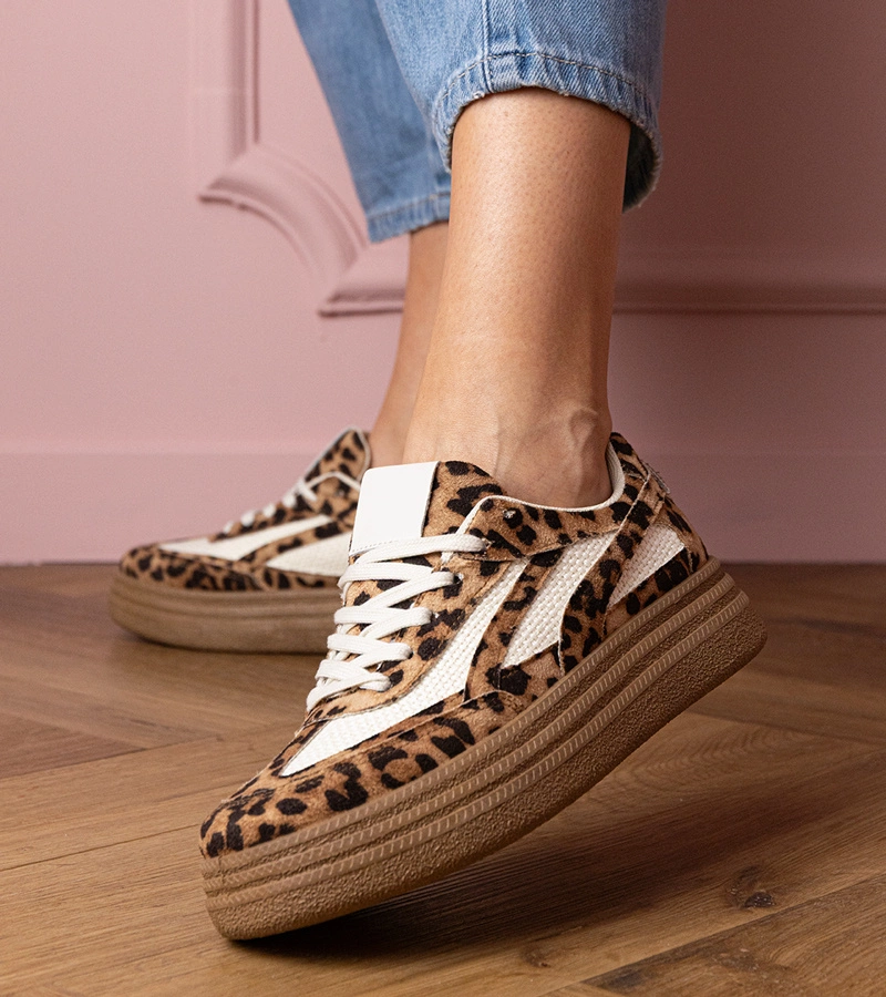 Panterové tenisky na silné podrážce Kamela