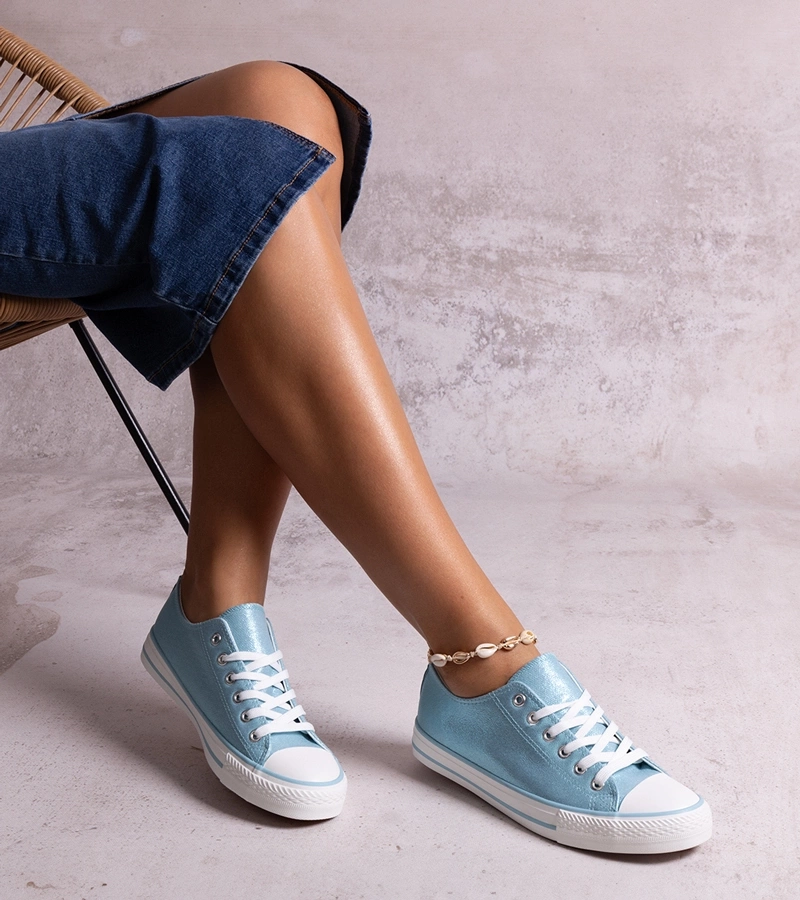 Modré třpytivé tenisky Rashidah