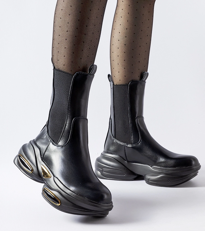 Černé robustní botky Sant'Egidio