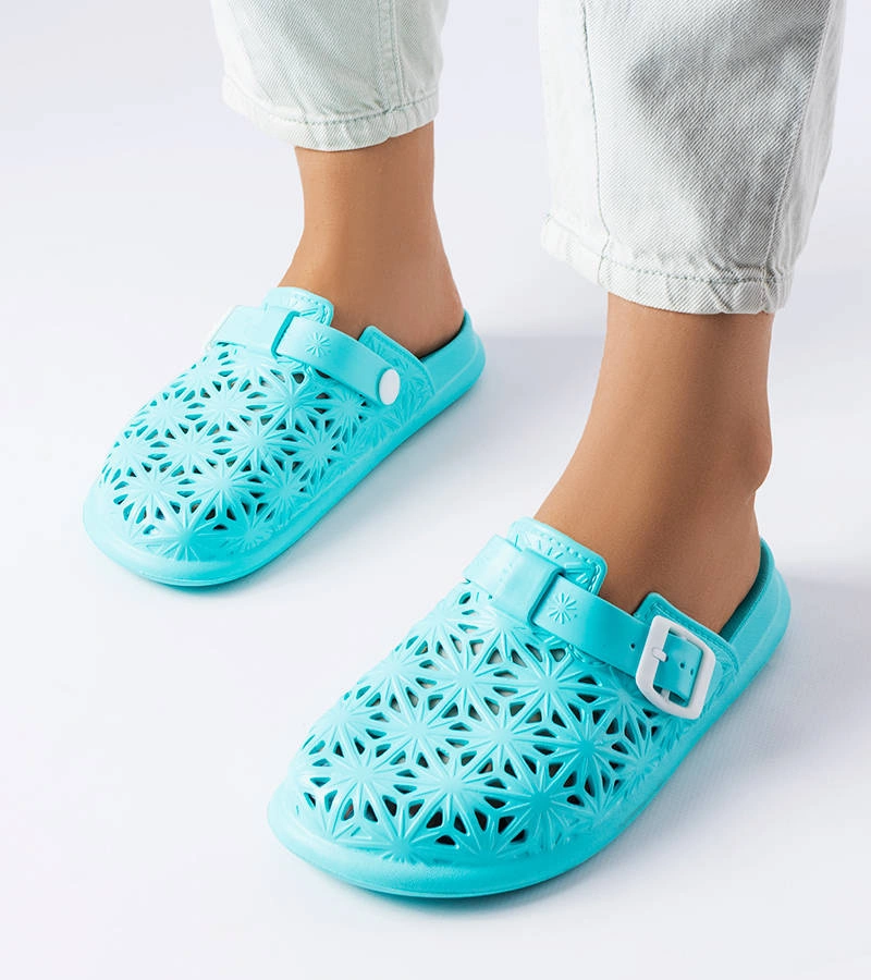 Modré ažurové gumové žabky Peverell