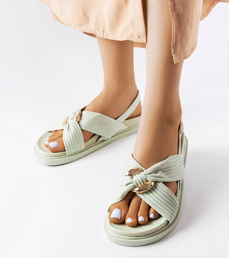 Zelené ploché sandály Lucchesi