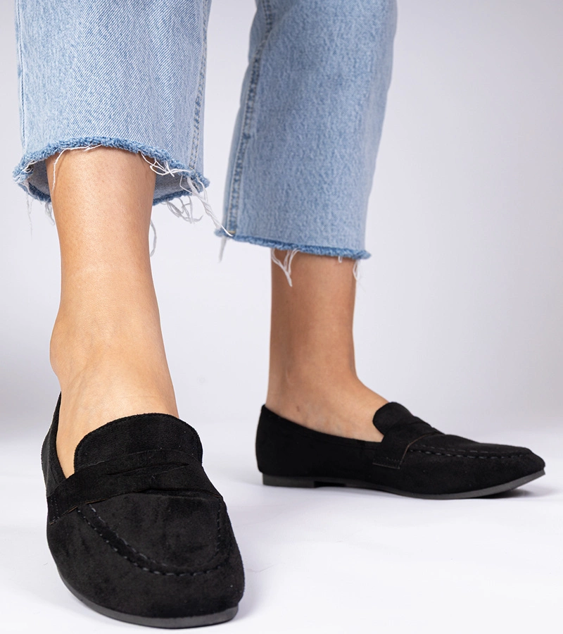 Černé elegantní mokasíny z ekosemiše Palmarina