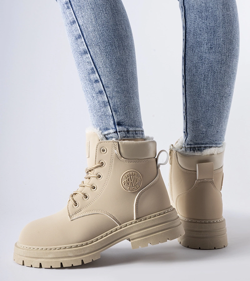 Hnědé zateplené workery Deville