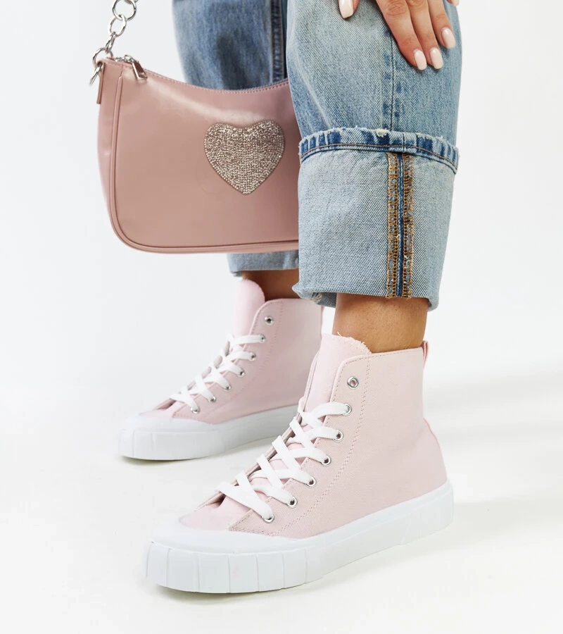 Růžové vysoké tenisky Vinka