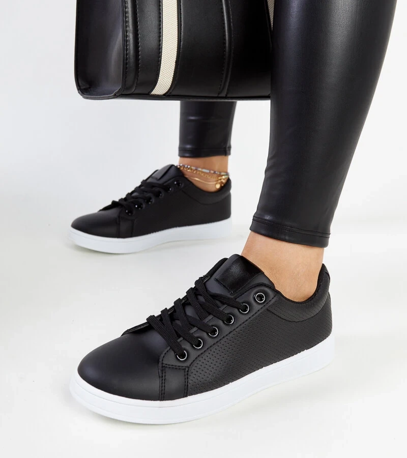 Černé tenisky z ekokože Semret