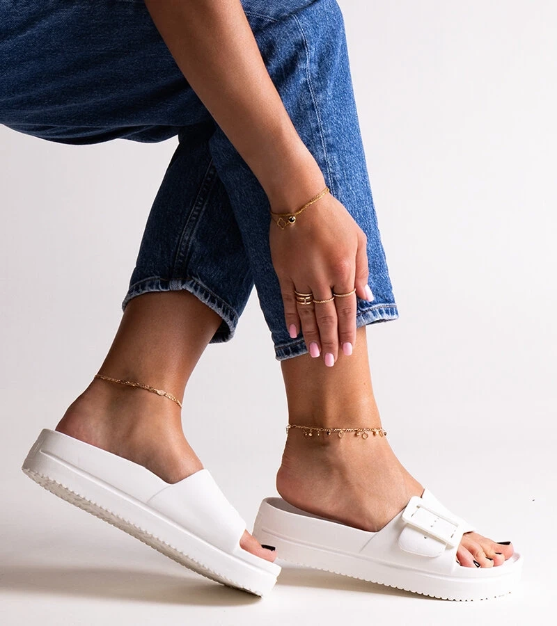 Bílé pantofle Big Star NN274A661