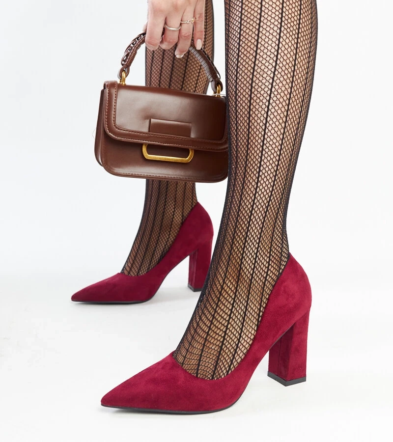 Vínové lodičky na vysokém podpatku Leea