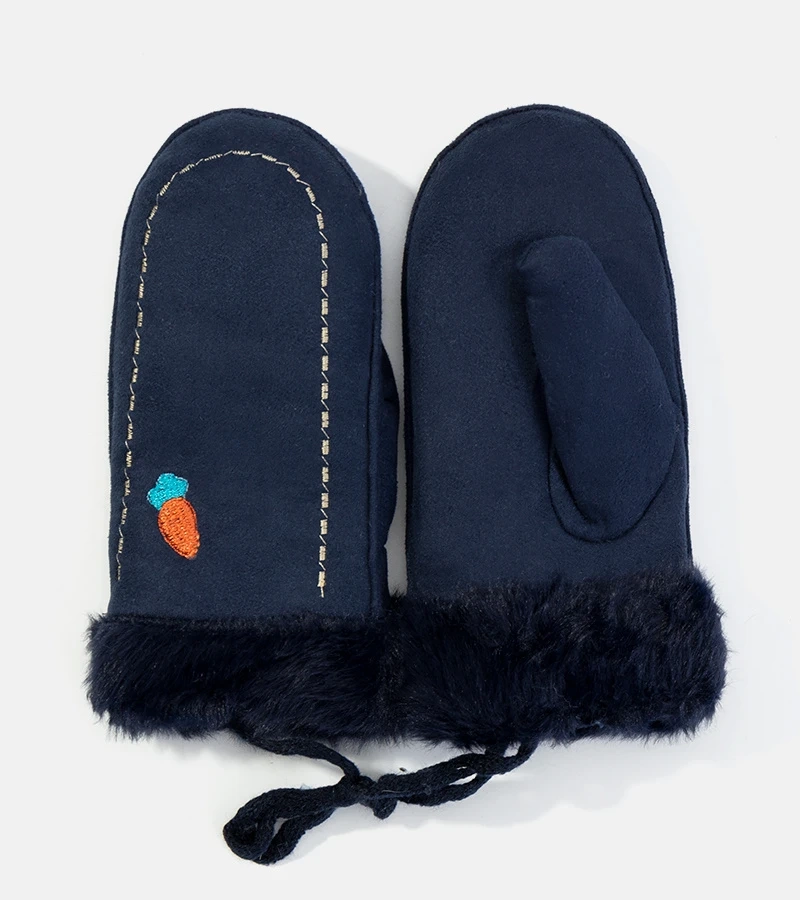 Námořnicky modré dětské rukavice Carrot