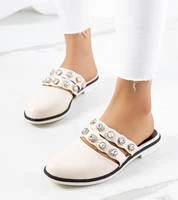 Różowe klapki z cholewką