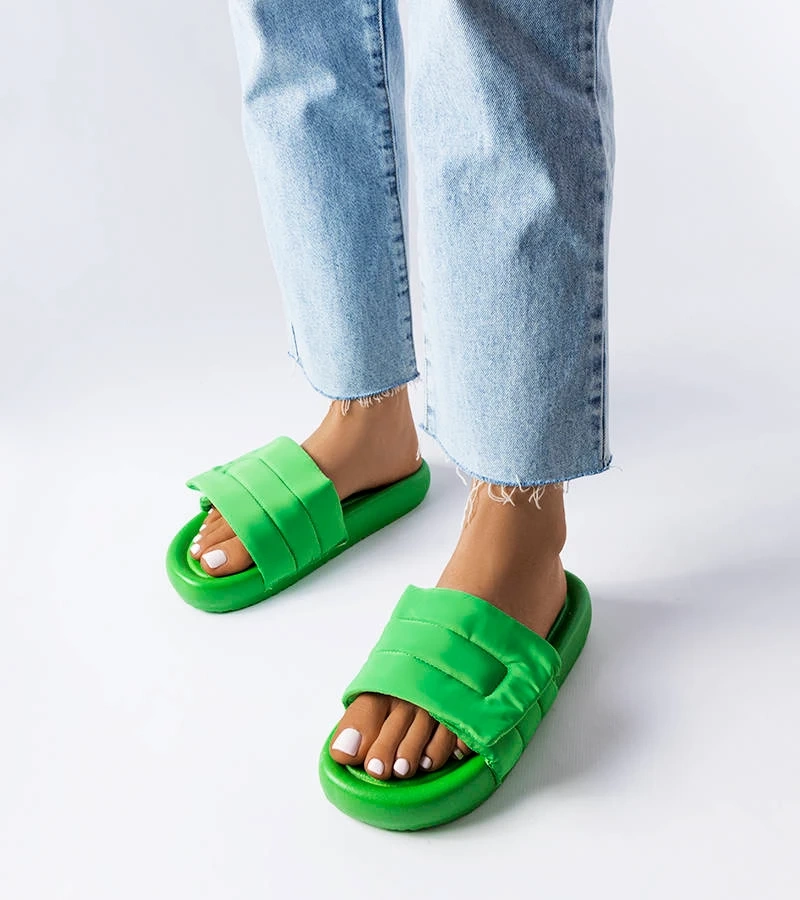 Zelené žabky Aleron na suchý zip