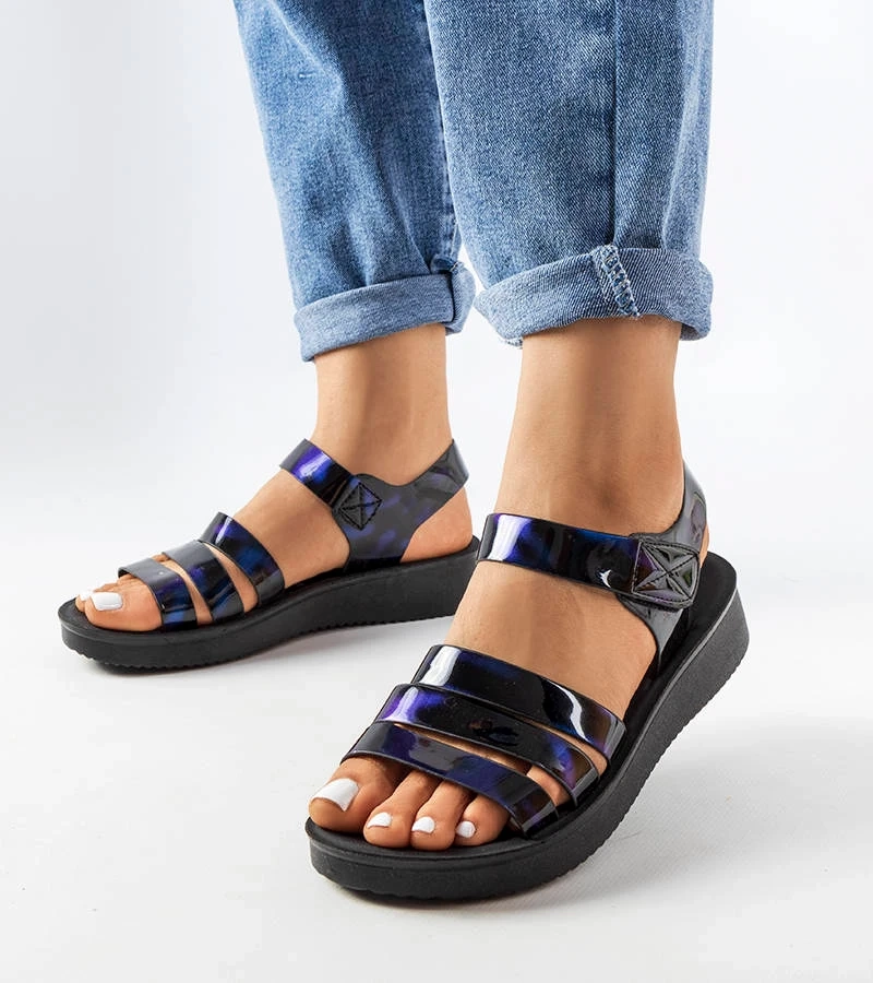 Námořnicky modré sandály Covillon na platformě