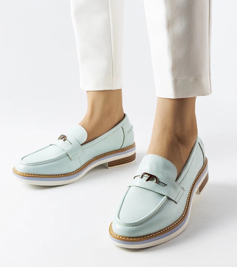 Kožené mokasíny Orlando mint