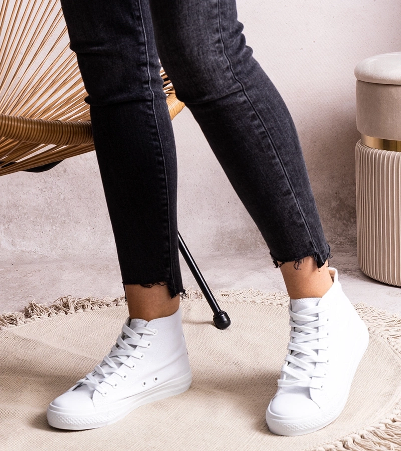 Bílé vysoké tenisky Rafife