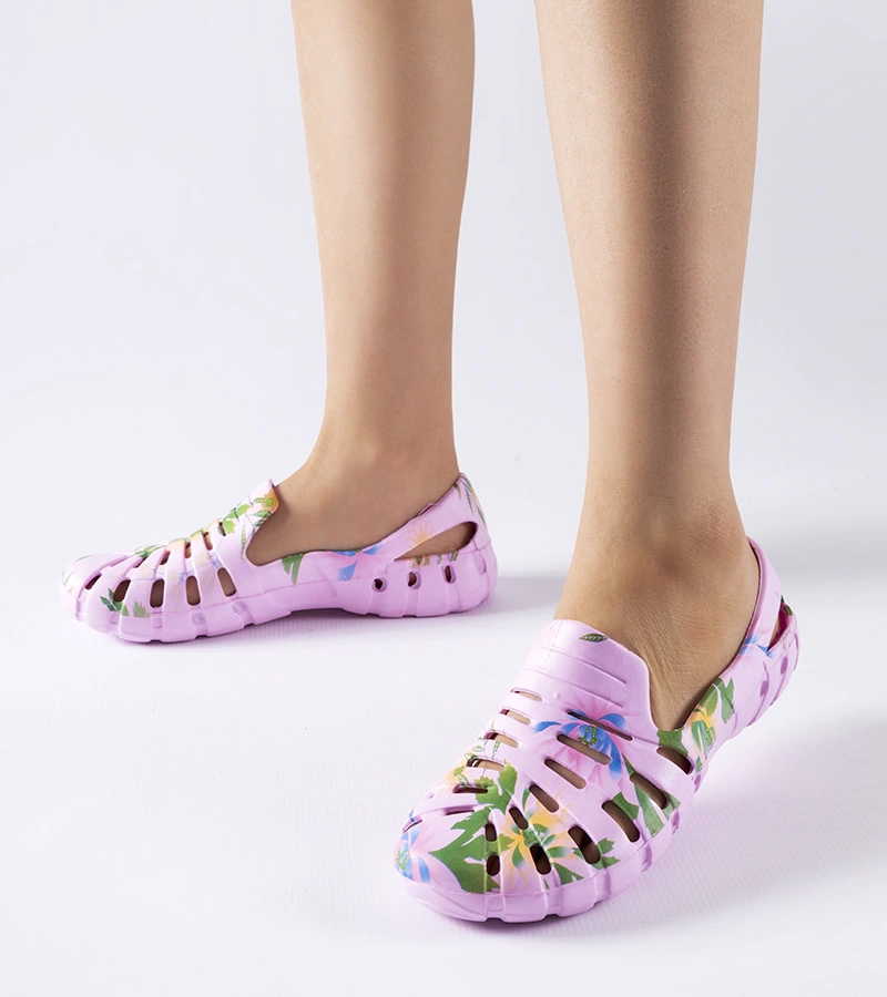 Modré gumové žabky s vzorem Eliano CLF0758C RŮŽOVÁ