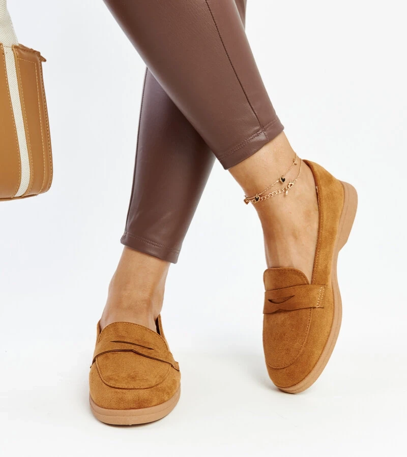 Hnědé semišové mokasíny Nibras