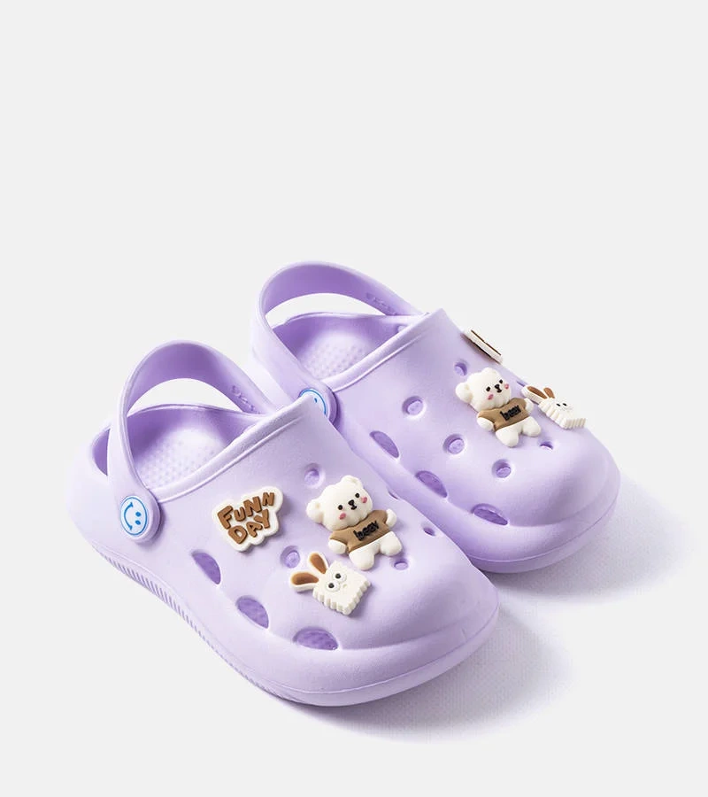 Fialové žabky Vette s krytou špičkou