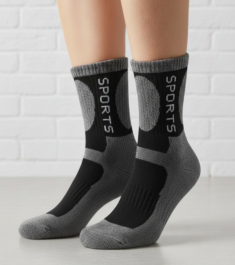 Černo-bílé teplé ponožky Sella