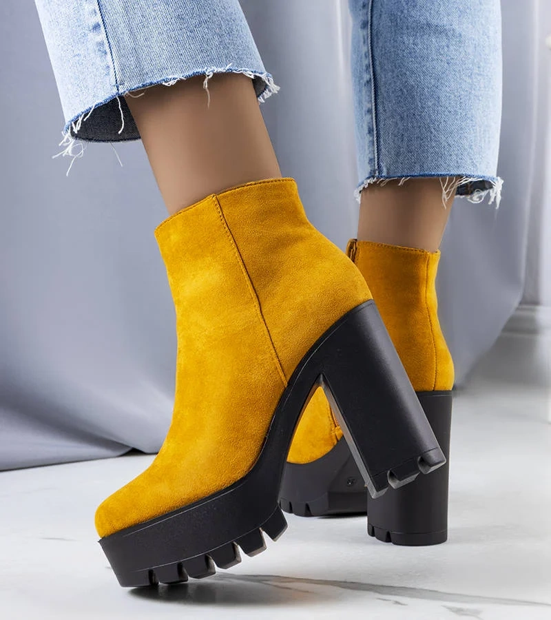 Hořčice boty vysoké jehlové podpatky Raelynn