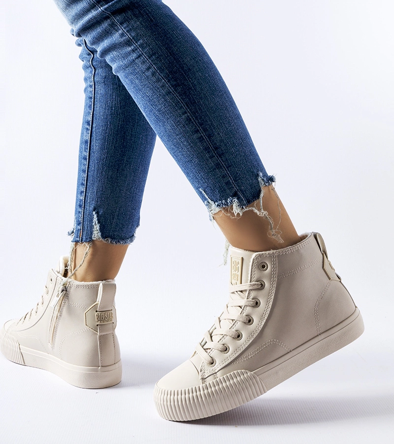 Beige zateplené tenisky Big Star MM274018