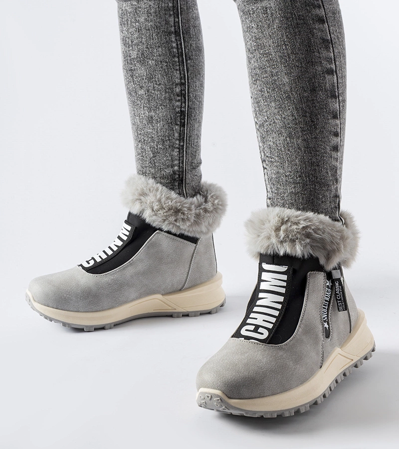 Šedé vyztužené vysoké tenisky Oneglia