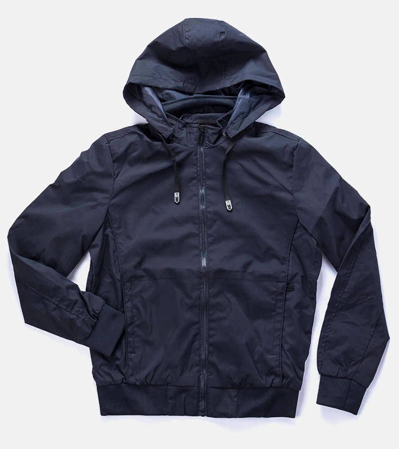 Pánská tmavě modrá větrovka Brault s kapucí