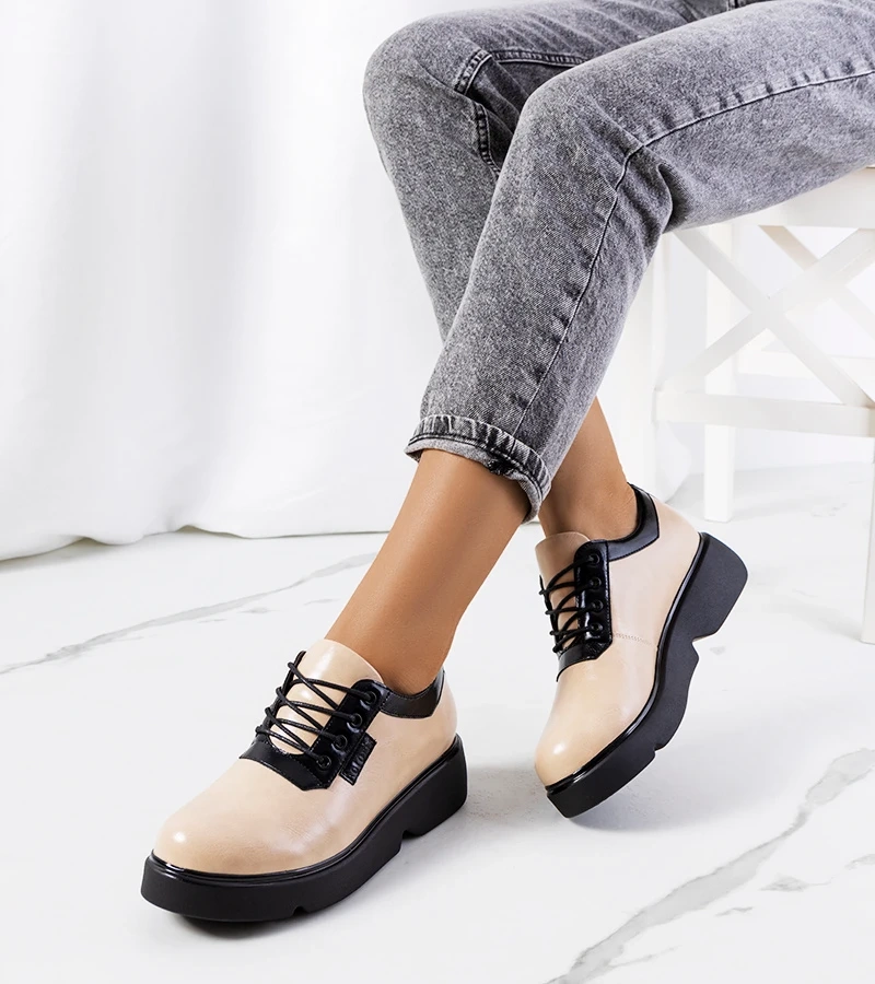 Béžové polobotky Parram