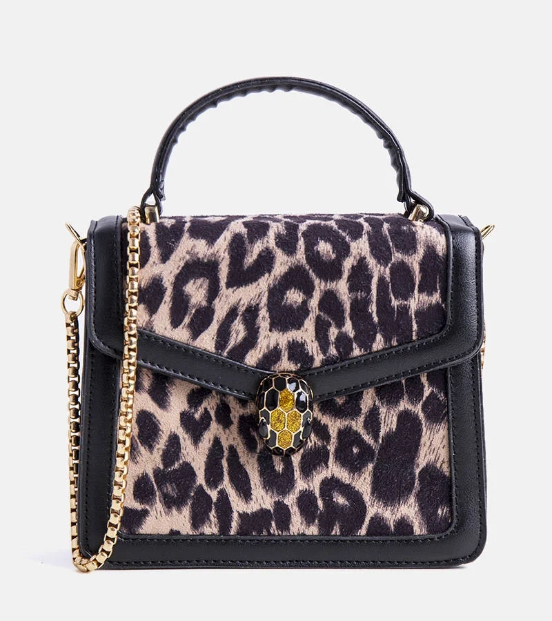 Černo-béžová poštovní taška Kelley