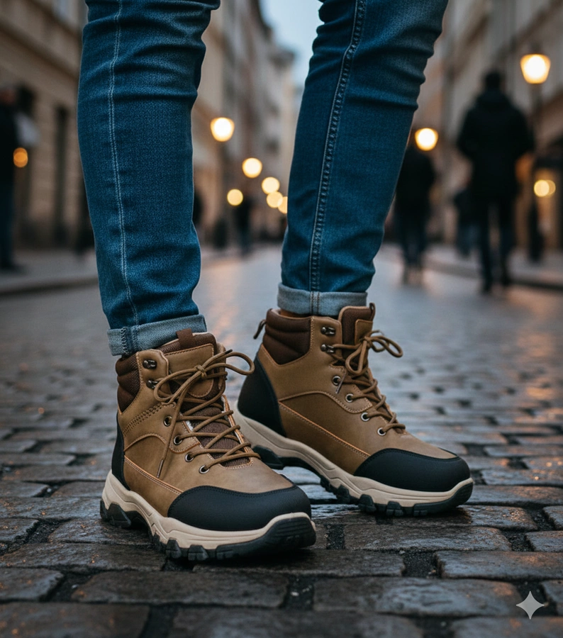 Tmavě béžové pánské trapery Ryan