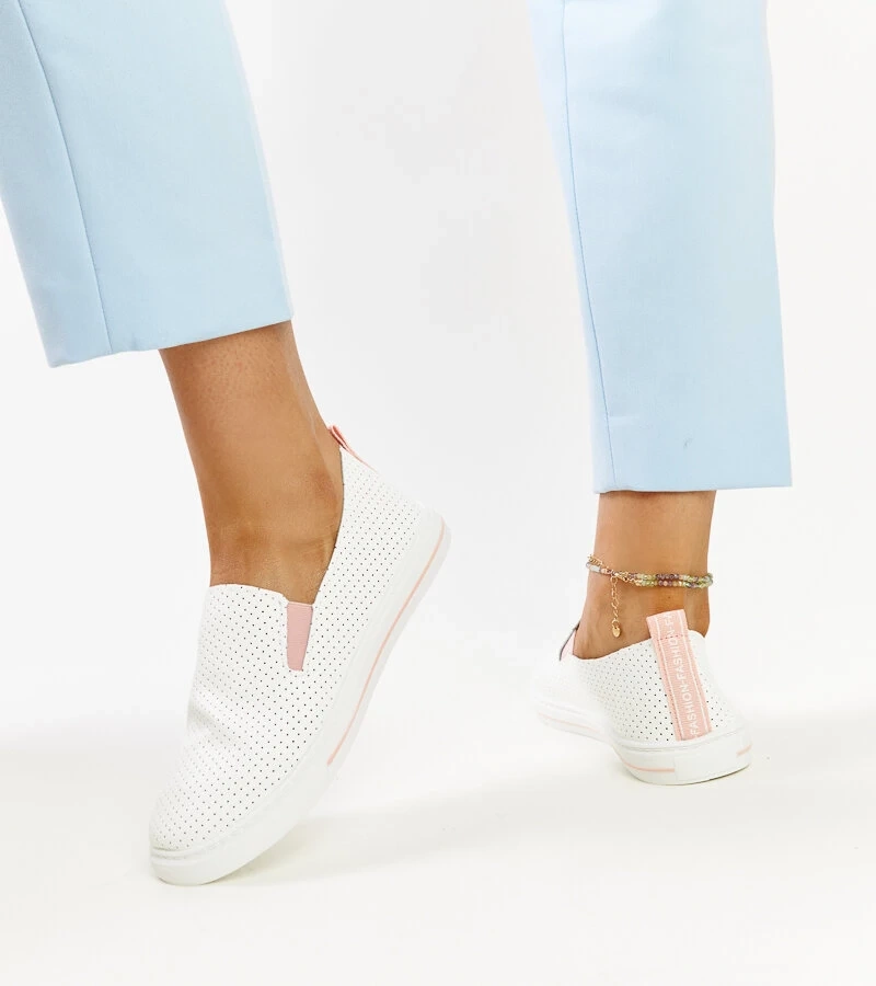 Bílé polobotky Sanan