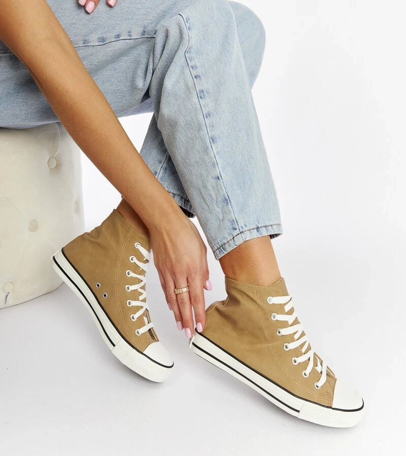 Hnědé vysoké tenisky Efren