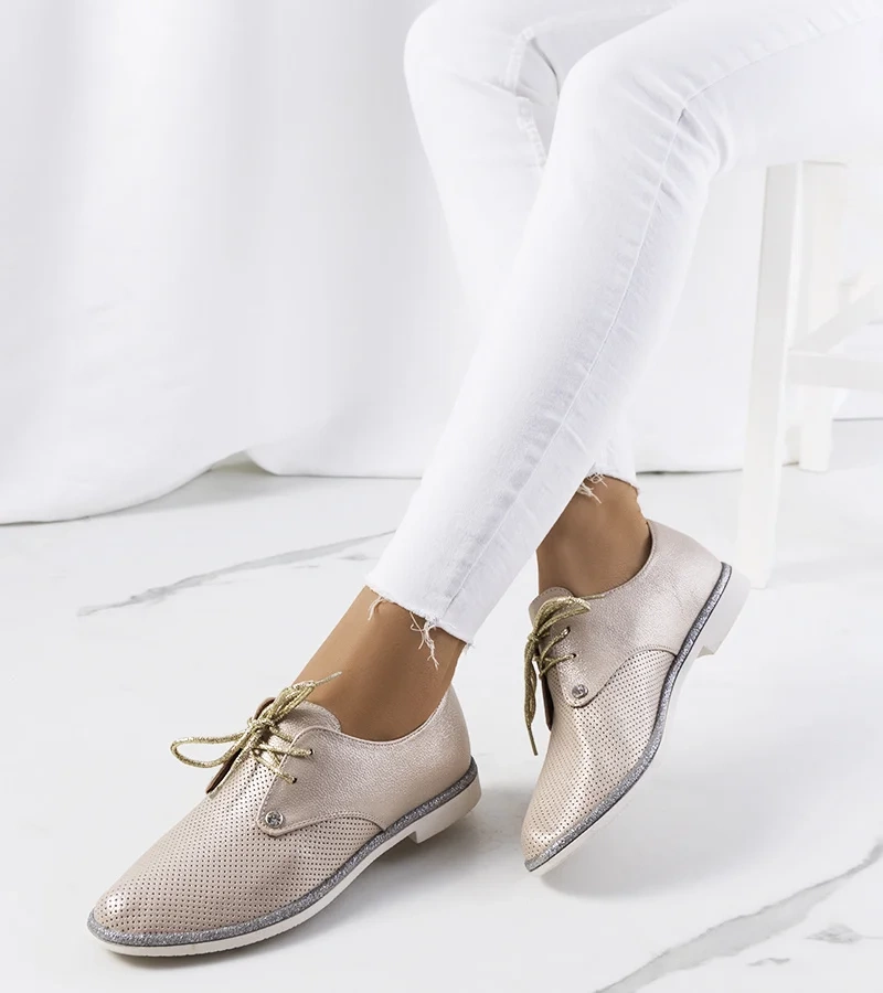 Modré třpytivé prolamované boty Grand Street