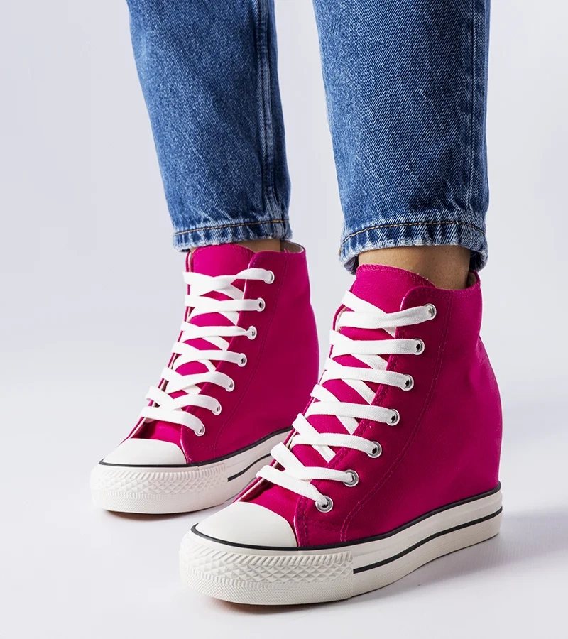 Růžové tenisky na platformě Spaventa