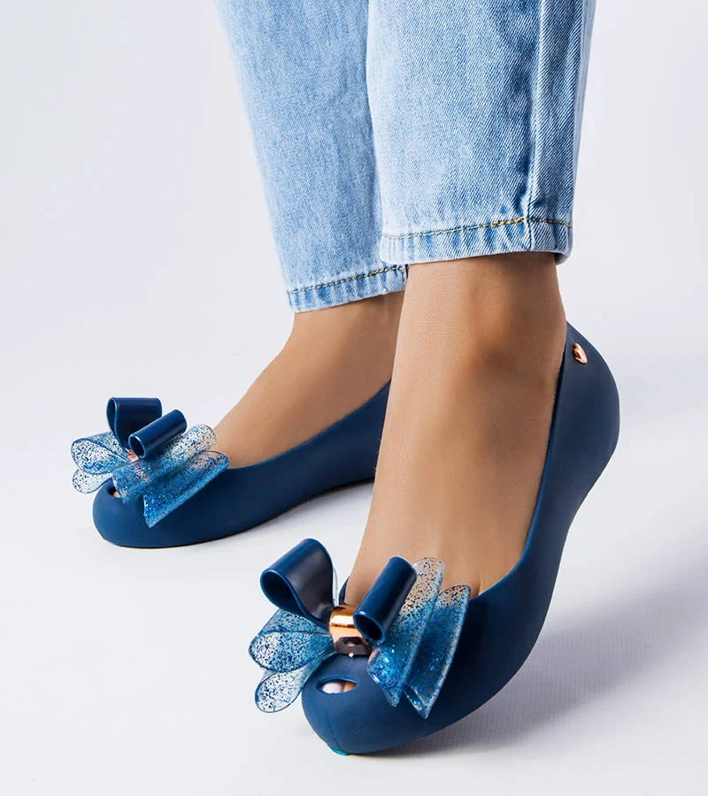 Námořnicky modré baleríny s mašlí Jerome