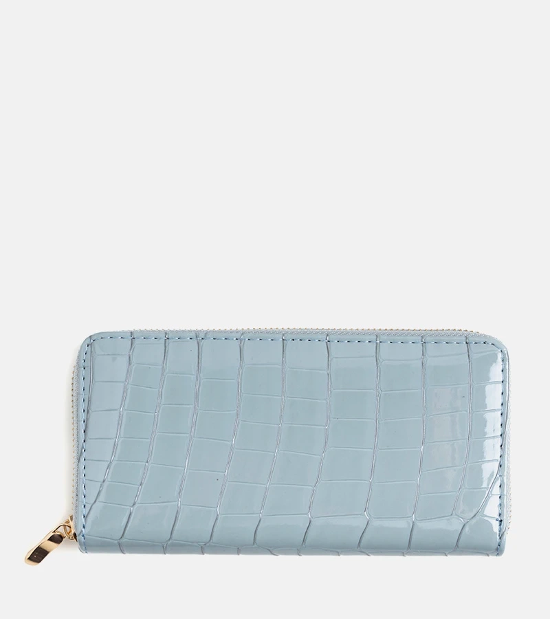 Modře lakovaná peněženka Spangler