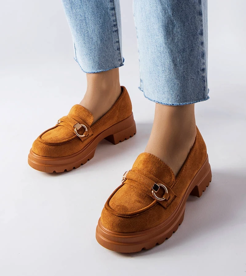 Hnědé mokasíny na pevné podrážce Artista