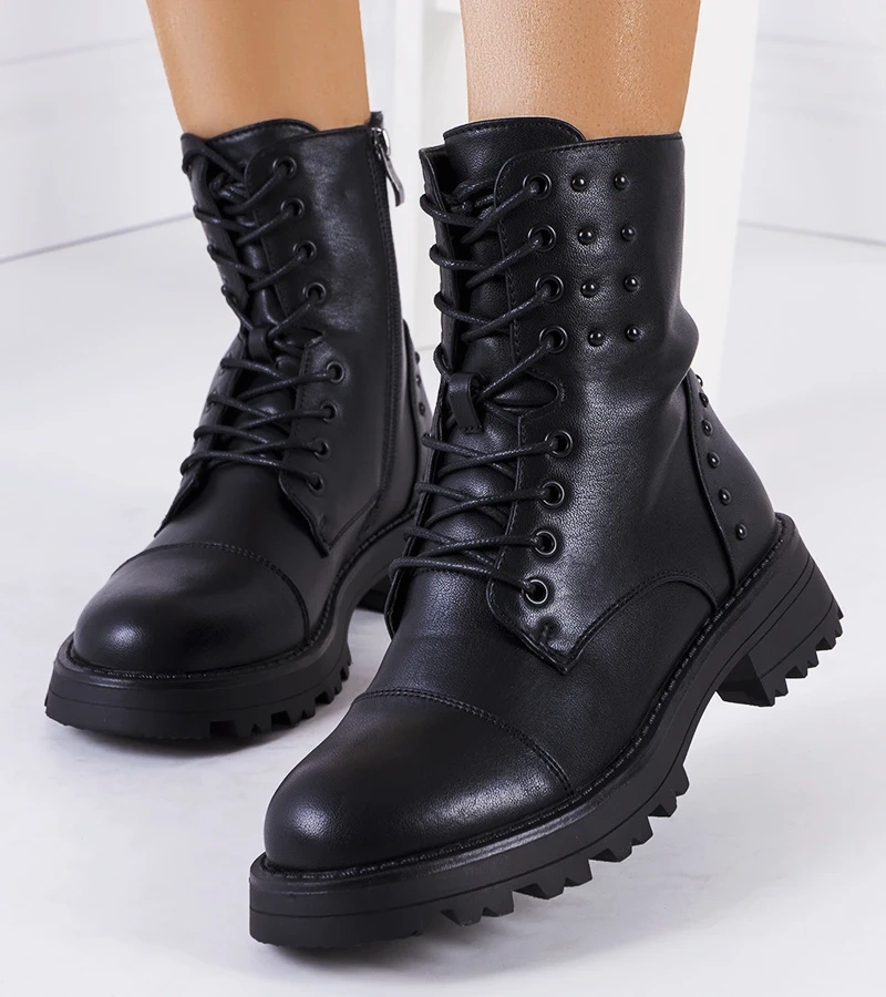 Černé trappery z ekokůže Polperro