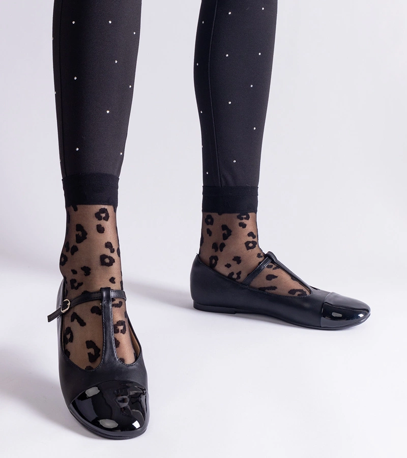 Černé baleríny s lakovanou špičkou na přezku Gloriana